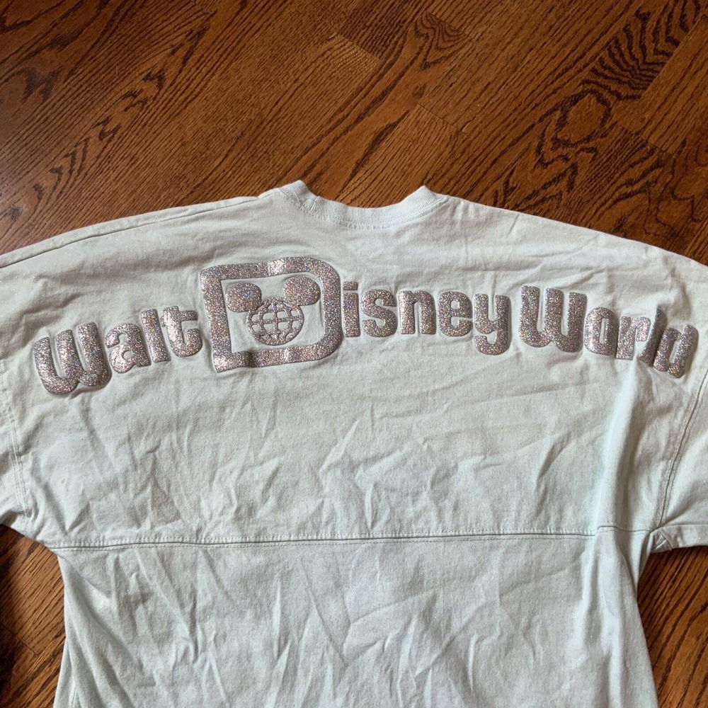 Disney World Arendelle Spirit Jersey Shirt Top XS‎ Aqua Sparkle Mickey Mouse